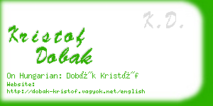 kristof dobak business card